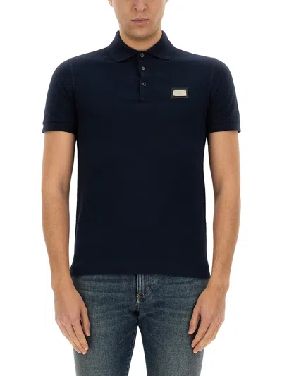 Dolce & Gabbana Polo With Logo In Multicolour