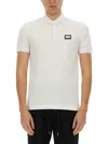 Dolce & Gabbana White Crewneck T-shirt With Logo Plate In Cotton Man In White