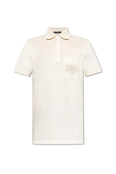 Dolce & Gabbana Polo With Pocket In White
