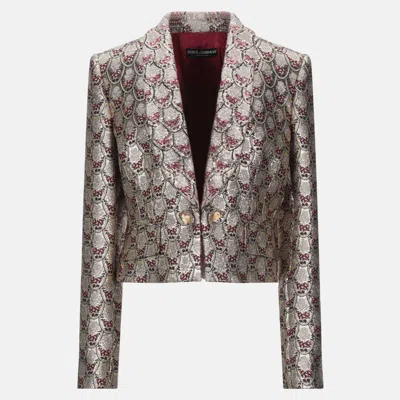 Pre-owned Dolce & Gabbana Polyester Blazers 44 In Pink