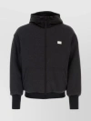 Dolce & Gabbana Polyester Blend Jacket With Hood And Patch Pockets In Black