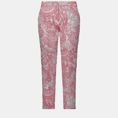 Pre-owned Dolce & Gabbana Polyester Pants 40 In Pink