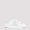 Dolce & Gabbana Low-profile Sneakers With Textured Logo Detail In White