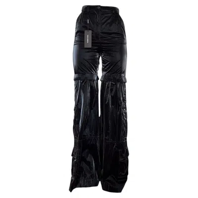 Pre-owned Dolce & Gabbana Polyethylene Women�s Trousers It 40 In Black