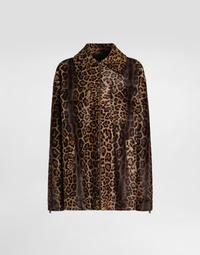Dolce & Gabbana Pony Leo Shirt-style Jacket In Multi