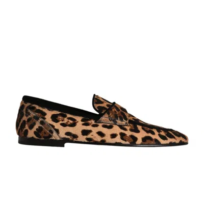 Pre-owned Dolce & Gabbana Pony Slipper 'leopard' | Brown | Men's Size 43