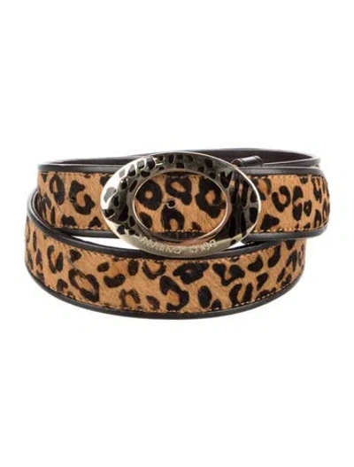 Pre-owned Dolce & Gabbana Ponyhair Belt In Neutral