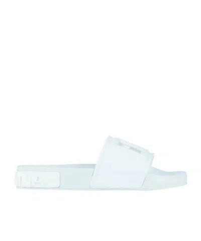Dolce & Gabbana Pool Slides Sandals In White