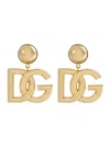 Dolce & Gabbana 'pop' Metallic Earings With Logo Pendant And Clip-on Closure