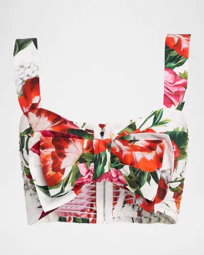 Dolce & Gabbana Popeline St Anemoni Gigli In Multi