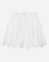 Dolce & Gabbana Poplin And Broderie Anglaise Shorts In White