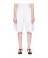 Dolce & Gabbana Poplin And Broderie Anglaise Shorts In White