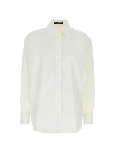 Dolce & Gabbana Cotton Button-down Shirt In White