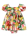 Dolce & Gabbana Fruit-print Cotton Dress In Multicolour