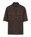 Dolce & Gabbana Poplin Hawaiian Shirt With Pockets In Black