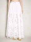 Dolce & Gabbana Long Circle Skirt With Cut-out In White