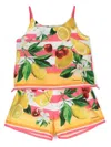 DOLCE & GABBANA POPLIN SET WITH LEMON AND CHERRY PRINT