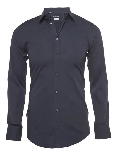 Pre-owned Dolce & Gabbana Poplin Shirt In Blue