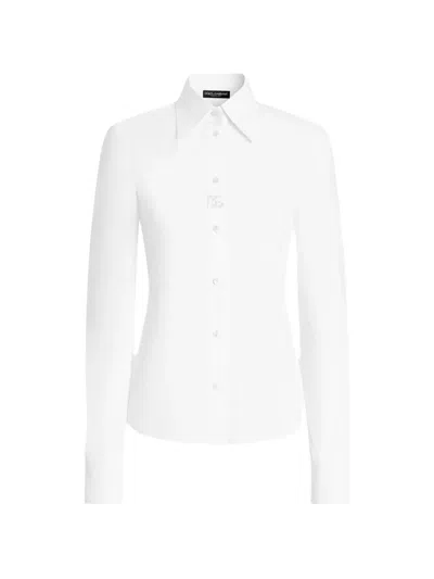 Dolce & Gabbana Poplin Shirt In White
