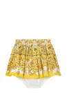Dolce & Gabbana Poplin Skirt In Yellow