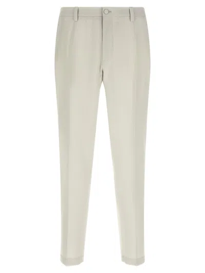Dolce & Gabbana Poplin Wool Pants In White