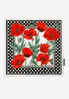 Dolce & Gabbana Poppy-print Twill Silk Scarf In Multicolor