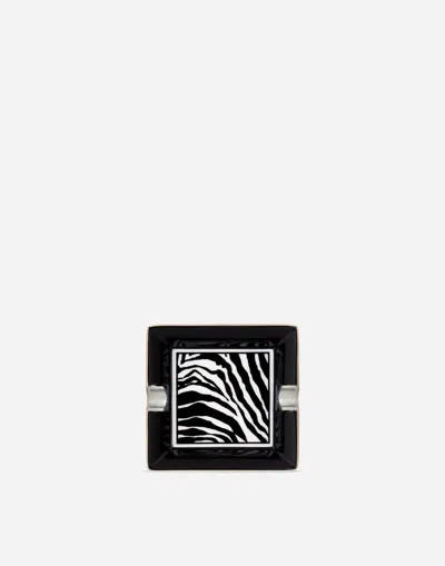 Dolce & Gabbana Porcelain Ashtray In Multicolor
