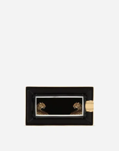 Dolce & Gabbana Porcelain Ashtray In Multicolor