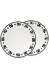 Dolce & Gabbana Porcelain Bread Plates (set Of Two) In Weiss