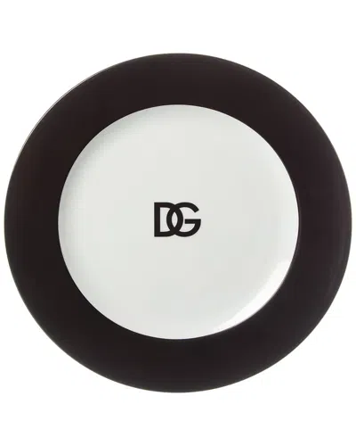 Dolce & Gabbana Porcelain Charger Plate In Black