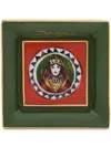 Dolce & Gabbana Porcelain Decorative Tray In Grün