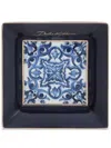 Dolce & Gabbana Porcelain Decorative Tray In Schwarz