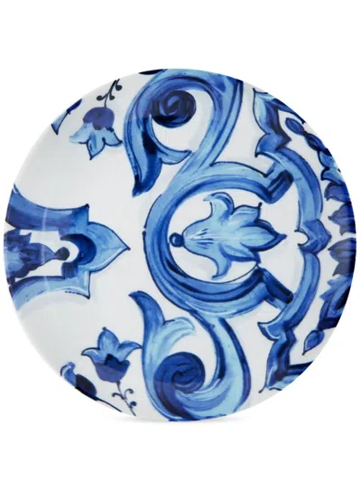 Dolce & Gabbana Porcelain Dessert Plates In Blue