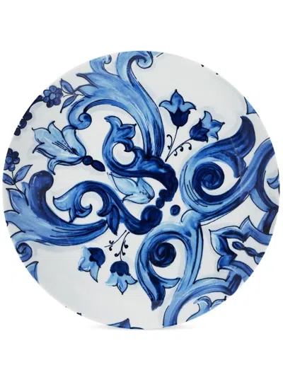 Dolce & Gabbana Teller Aus Porzellan In Blue
