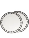 Dolce & Gabbana Porcelain Dinner Plates (set Of Two) In Weiss