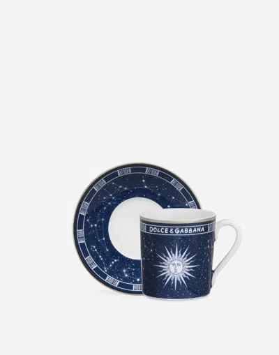 Dolce & Gabbana Porcelain Espresso Set In Blue