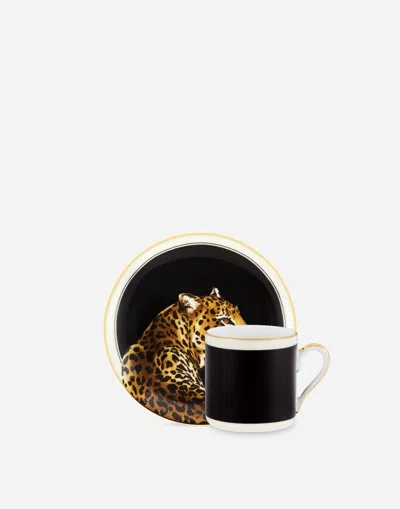 Dolce & Gabbana Porcelain Espresso Set In Multicolor