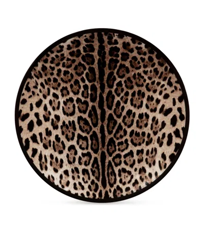 DOLCE & GABBANA PORCELAIN LEOPARD CHARGER PLATE
