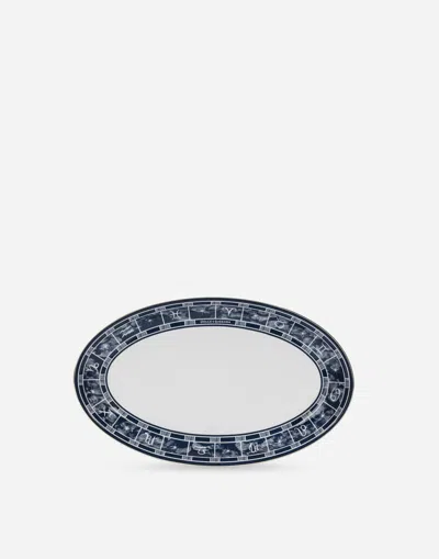 Dolce & Gabbana Porcelain Platter In Blue