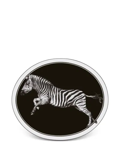 Dolce & Gabbana Porcelain Platter In Black