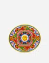 Dolce & Gabbana Porcelain Platter In Multicolor