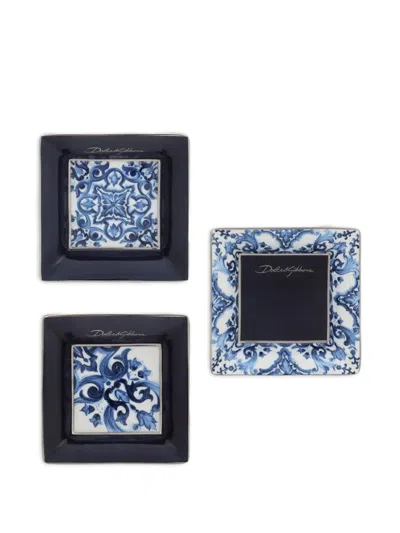 DOLCE & GABBANA PORCELAIN SET OF THREE TRAYS