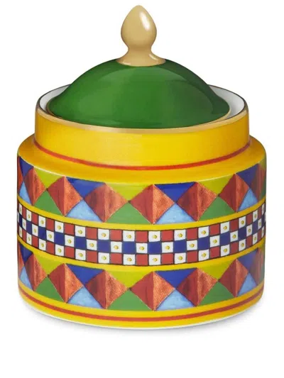 Dolce & Gabbana Porcelain Sugar Bowl In Multi