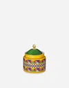 Dolce & Gabbana Porcelain Sugar Bowl In Multicolor