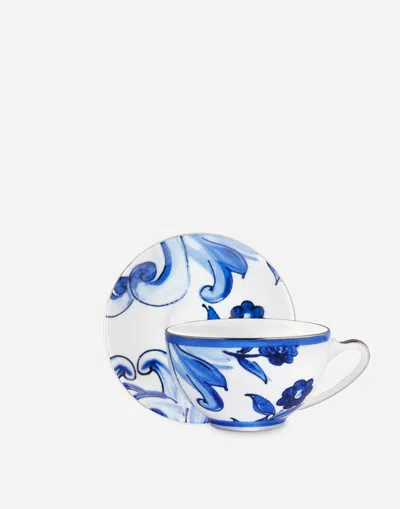 Dolce & Gabbana Porcelain Tea Set In Multicolor