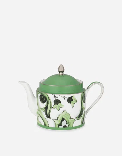 Dolce & Gabbana Porcelain Teapot In Multicolor