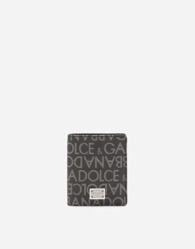 DOLCE & GABBANA COATED JACQUARD BIFOLD CARD HOLDER