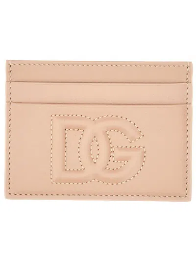 Dolce & Gabbana Portacarte In Pelle In Neutral