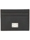 Dolce & Gabbana Black Textured Calf Leather Bi-fold Wallet In Black