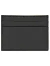 Dolce & Gabbana Logo Card Holder In Calfskin With Deer Print In Black